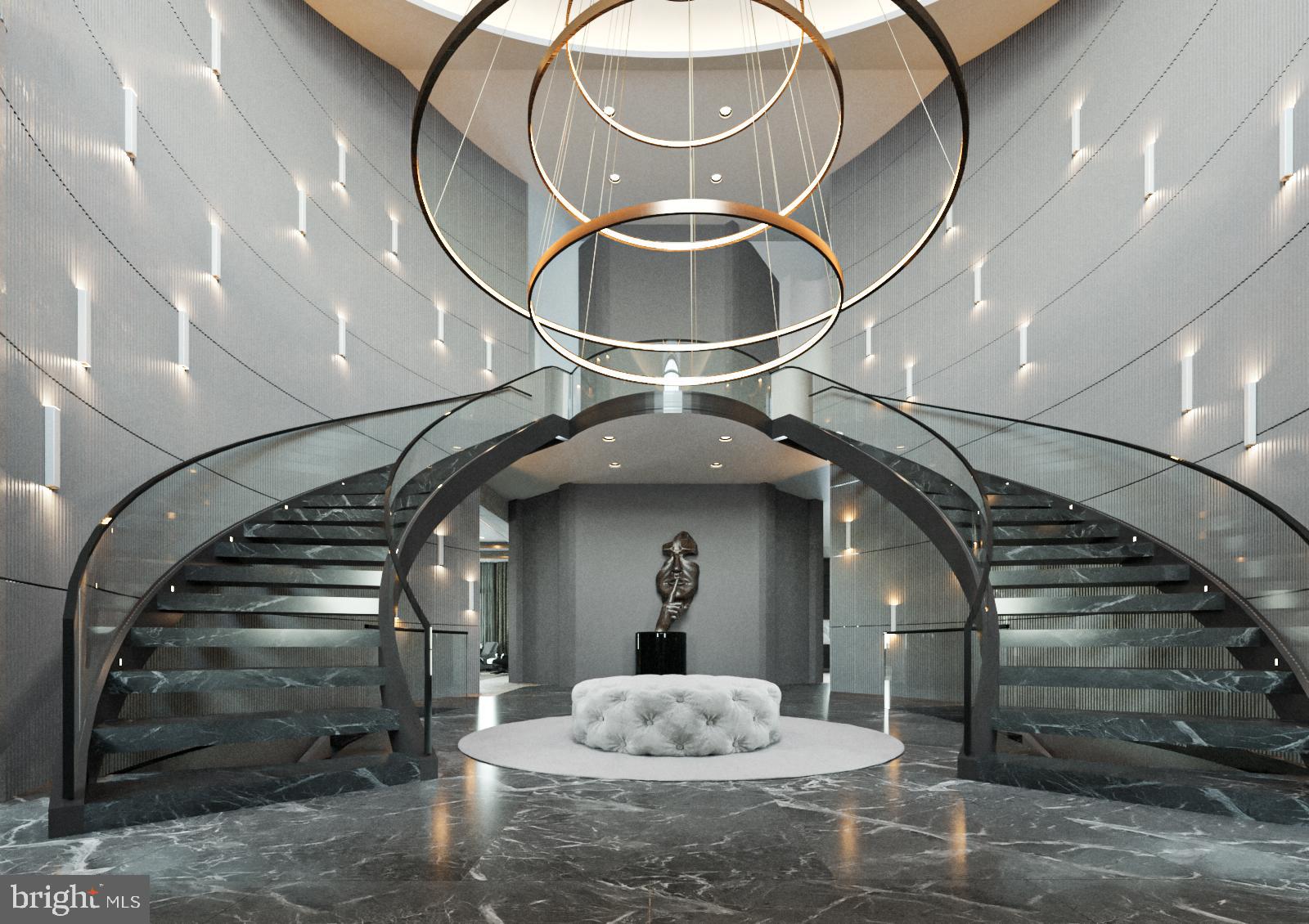 1171 Chain Bridge Road McLean, VA 22101 - Photo 3 of 44 a view of staircase with a sink and chandelier