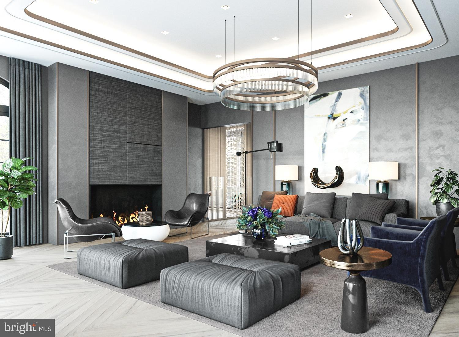 1171 Chain Bridge Road McLean, VA 22101 - Photo 6 of 44 a living room with fireplace furniture and a potted plant