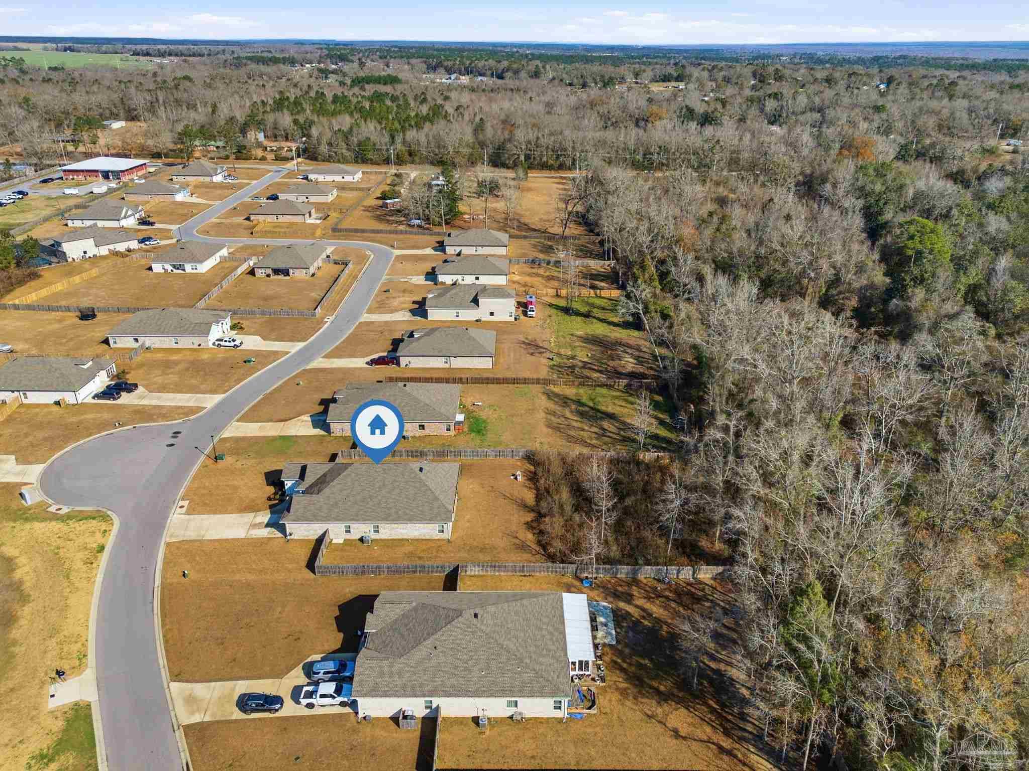 6228 Dry Crk Road Molino, FL 32577 - Photo 56 of 64 an aerial view of residential houses with outdoor space