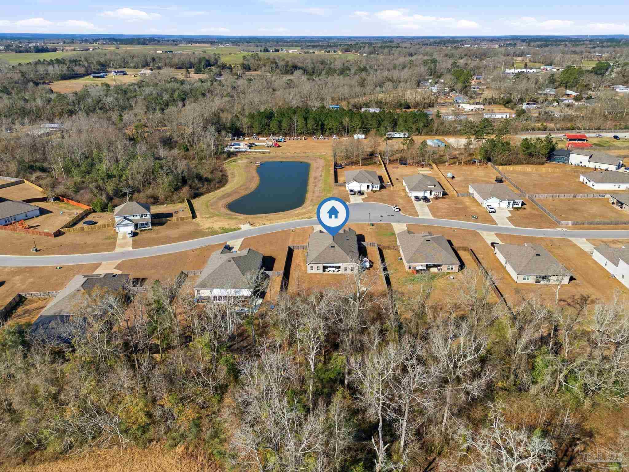 6228 Dry Crk Road Molino, FL 32577 - Photo 58 of 64 an aerial view of a house with a outdoor space
