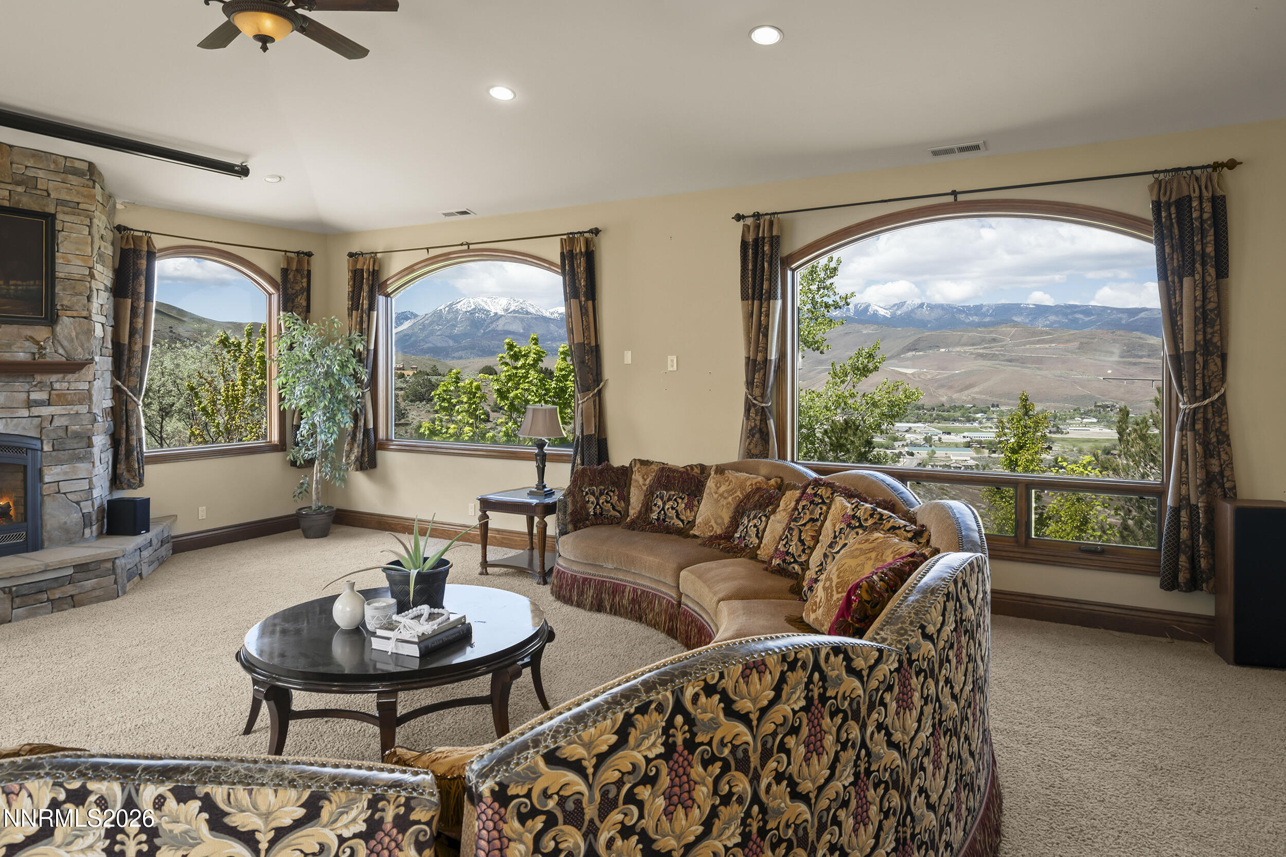 17300 Majestic View Drive Reno, NV 89521 - Photo 35 of 52 a living room with furniture and a large window