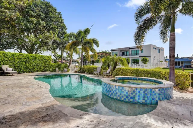 an aerial view of a house having outdoor space