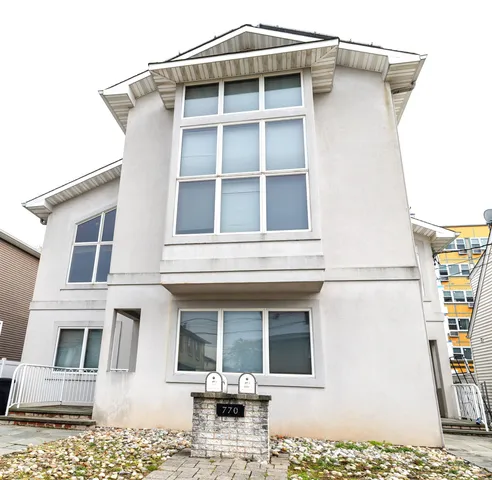 a front view of a building