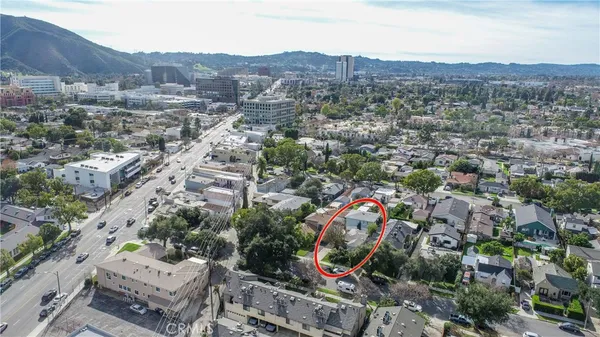 an aerial view of multiple house