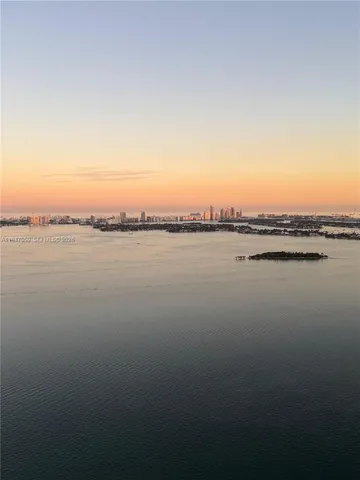 a view of an ocean with city view