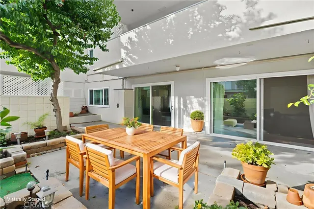 a outdoor space with furniture