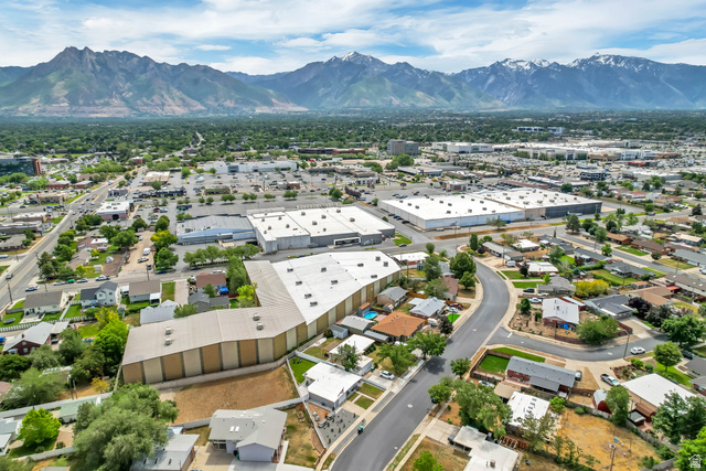 48 Moon Ridge Drive Murray, UT 84107 - Photo 29 of 30 Aerial perspective showcasing a mixed-use area with residential properties and extensive commercial buildings