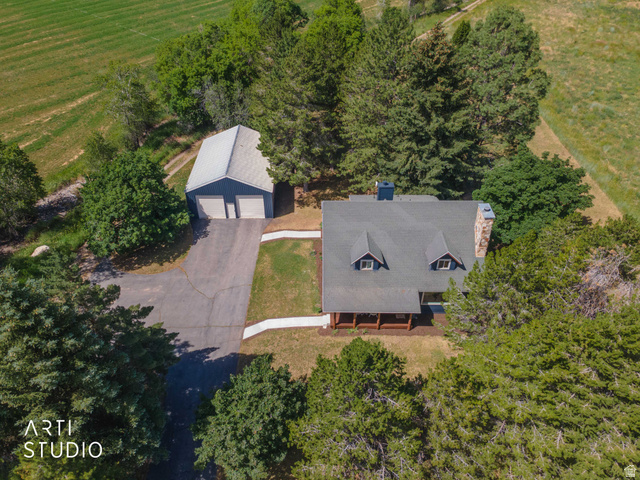 2807 North Ogden Canyon Road Eden, UT 84310 - Photo 55 of 72 Aerial perspective showcasing a property surrounded by mature trees