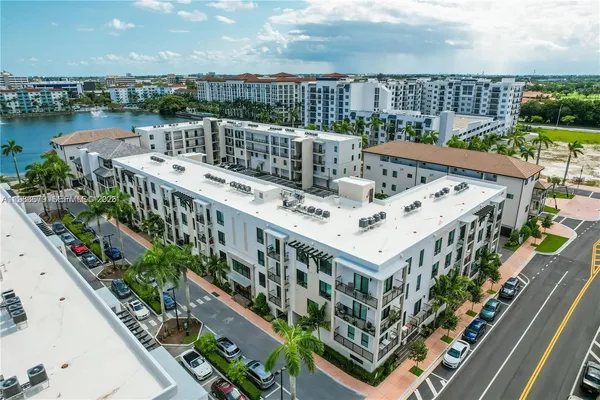 a view of city with lake