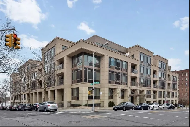 a front view of a building