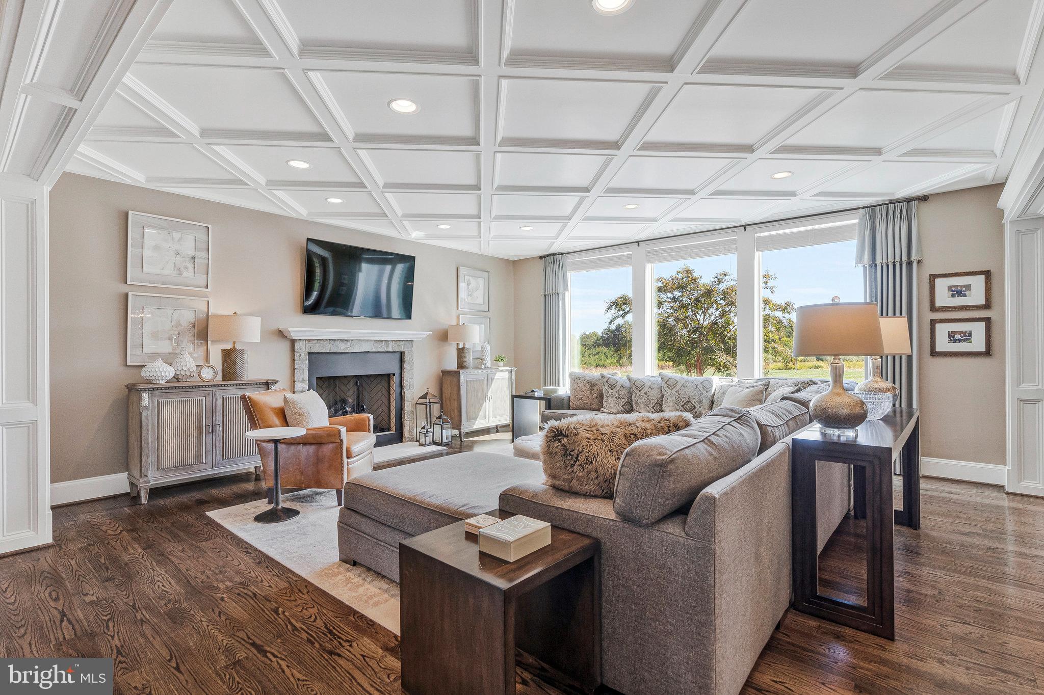 41865 Scotchbridge Place Ashburn, VA 20148 - Photo 32 of 93 a living room with furniture a fireplace and a table