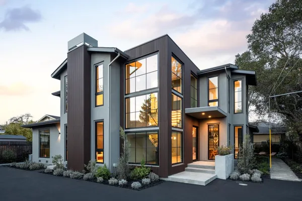 a front view of a house