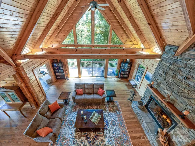 a view of porch with seating space