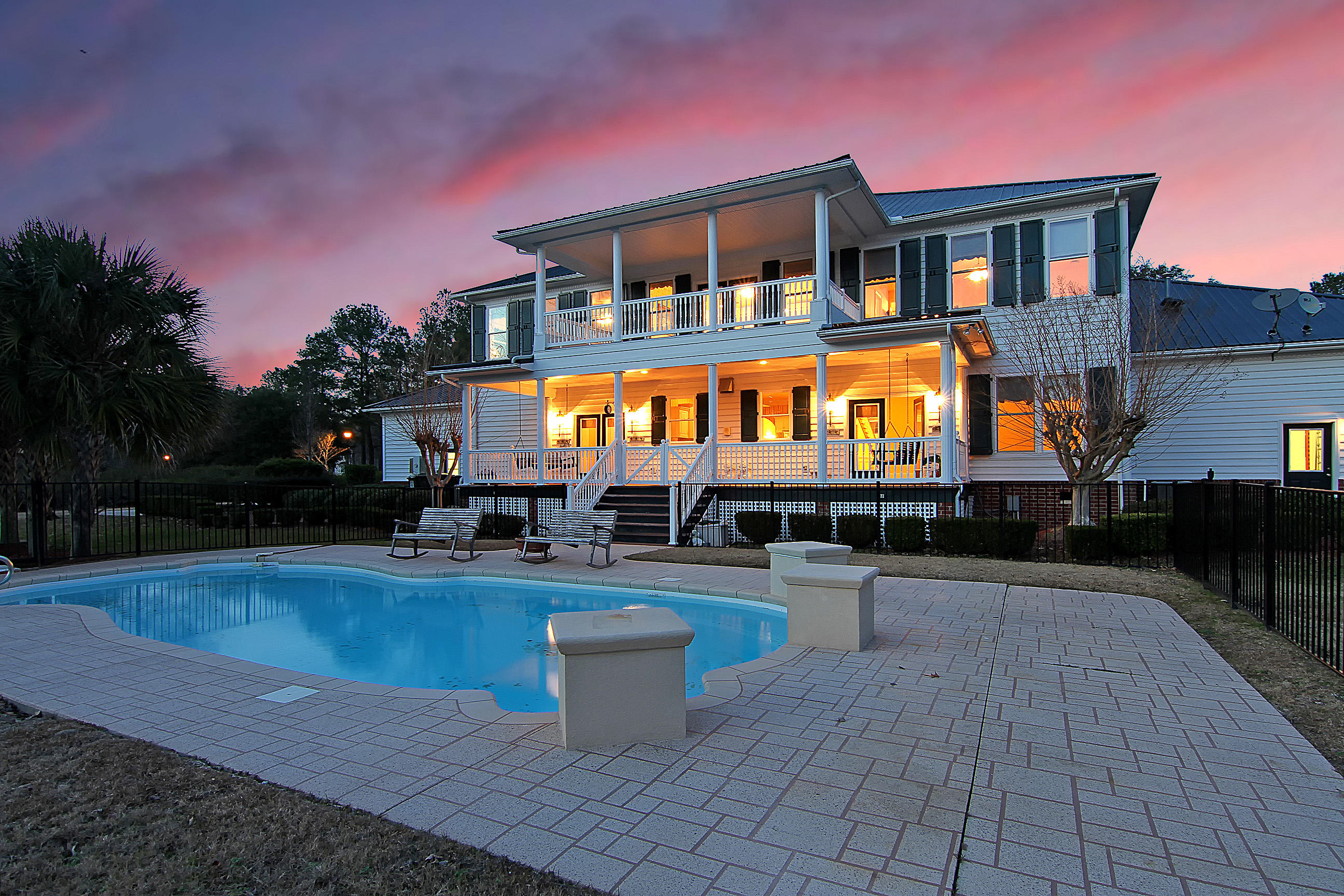 142 Old Winter Road Summerville, SC 29486 - Photo 1 of 56 Pool at Twilight