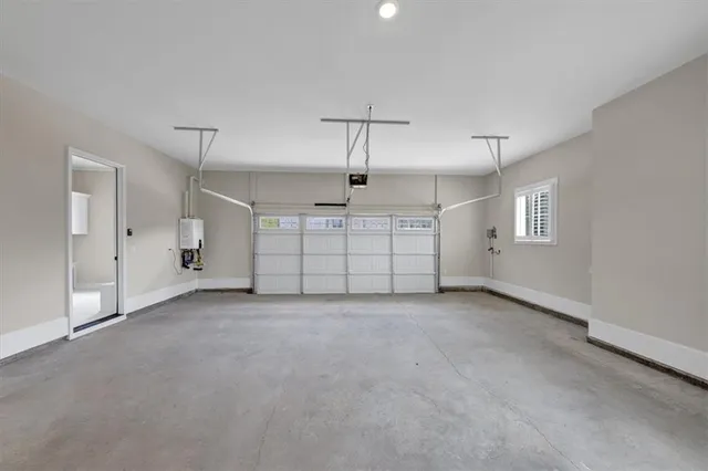 a view of a garage