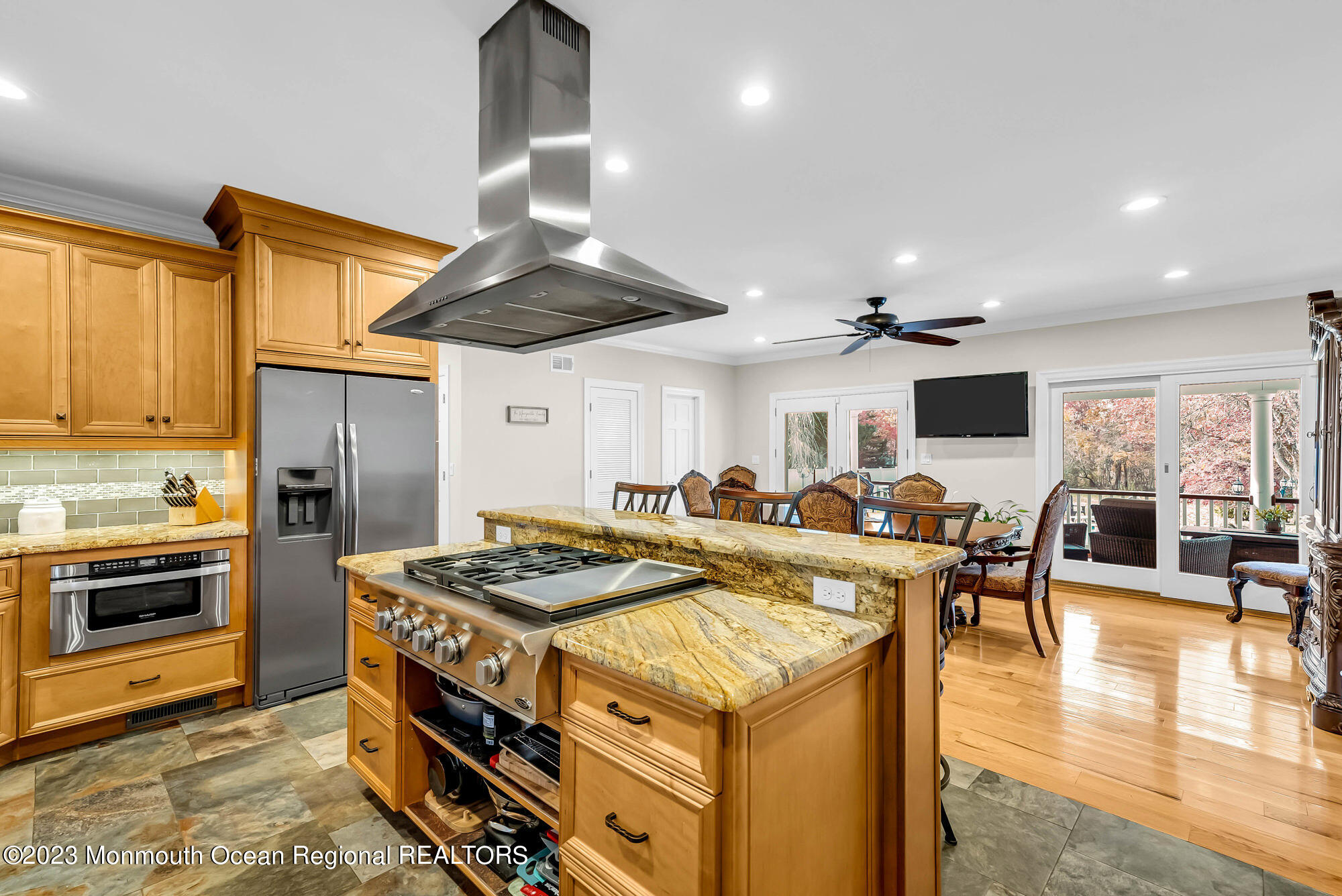 92 Obre Road Colts Neck, NJ 07722 - Photo 21 of 55 Kitchen/Dining/Doors to Backyard