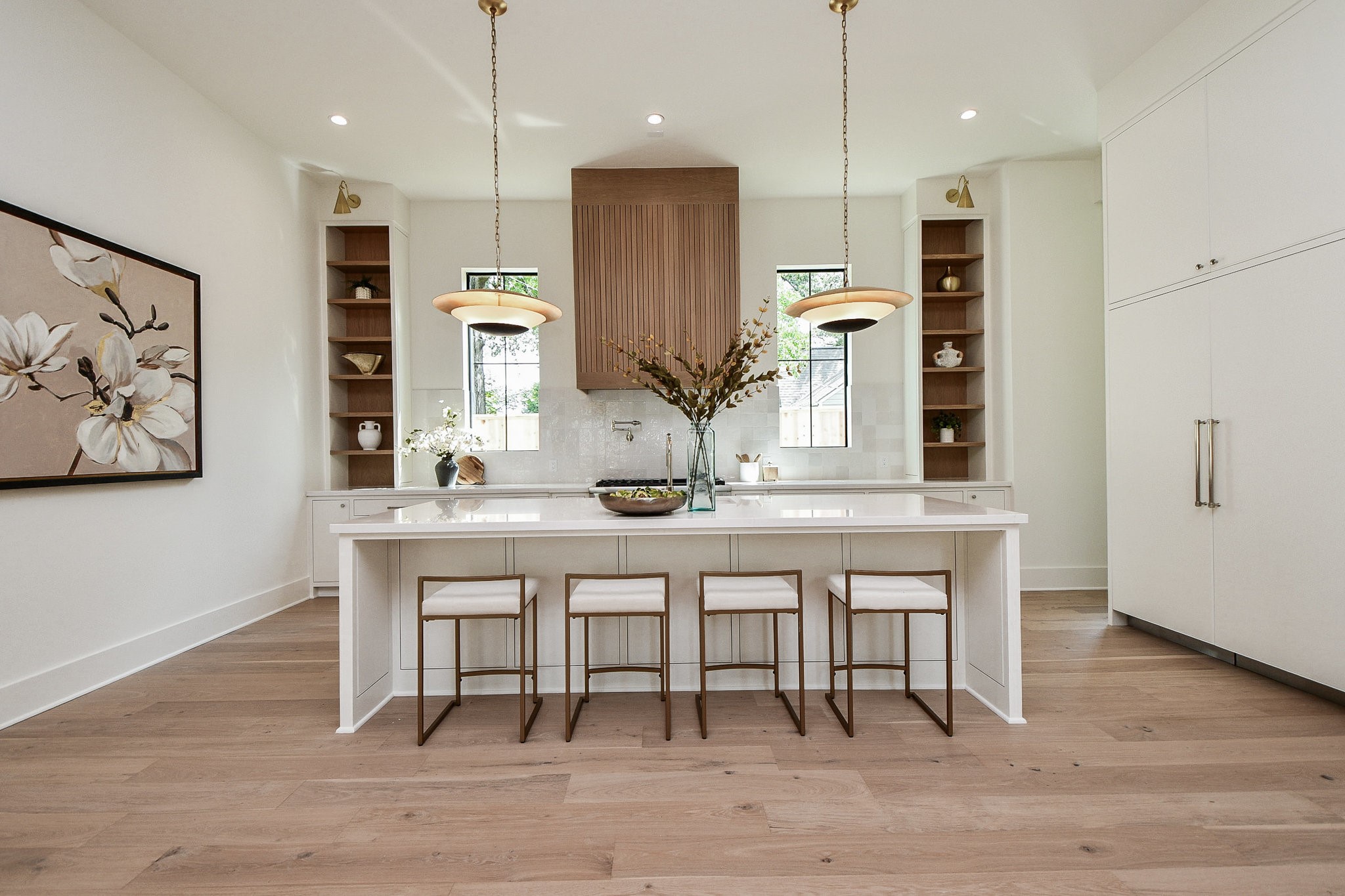 336 West 32nd Street Houston, TX 77018 - Photo 14 of 50 a kitchen with stainless steel appliances granite countertop a kitchen island a stove and a sink