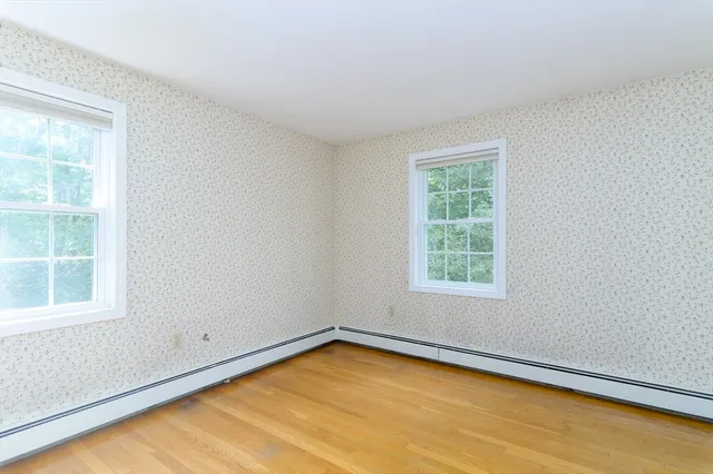 an empty room with a window