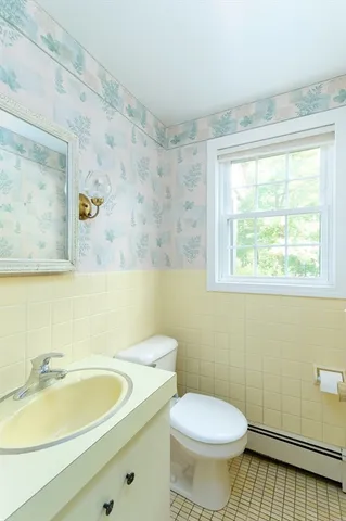 a bathroom with a sink and a toilet