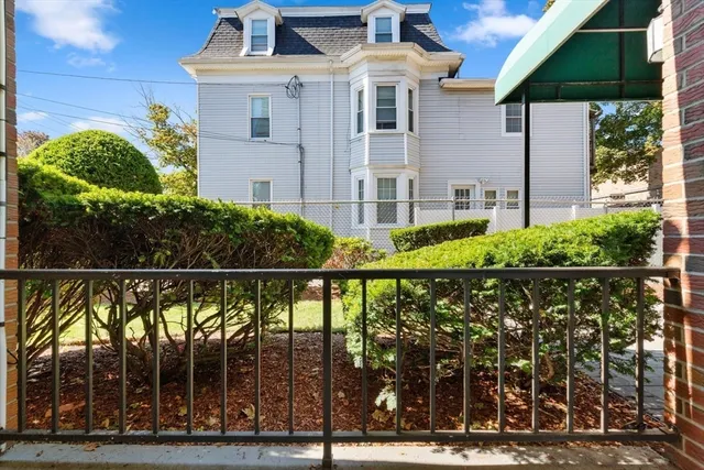 a view of a building with large windows