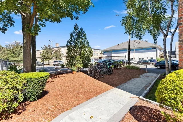 a view of a backyard of the house