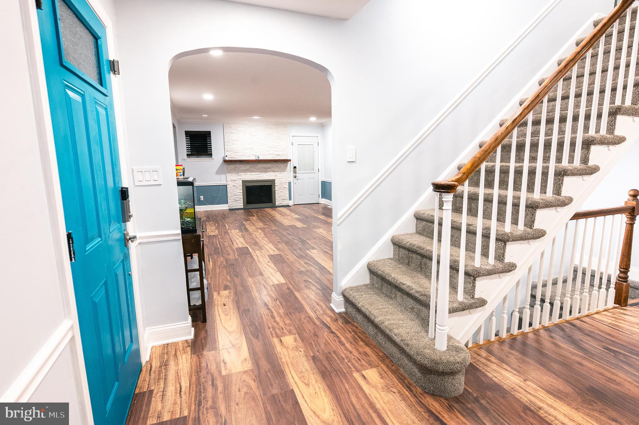 7722 Old York Road Elkins Park, PA 19027 - Photo 9 of 37 a view of entryway and hall with wooden floor
