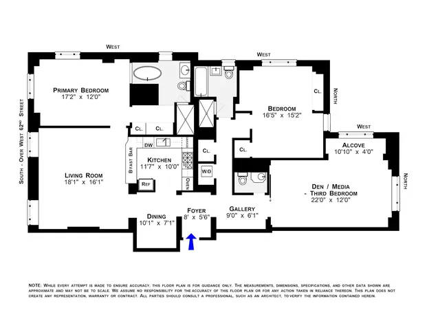 $3,798,000 | 25 Central Park West, Unit 11AB | Upper West Side