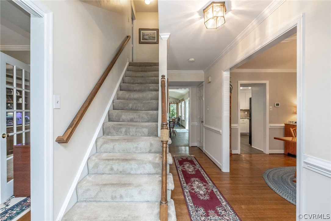 13821 Shadow Ridge Road Midlothian, VA 23112 - Photo 5 of 50 a view of entryway and hall with wooden floor