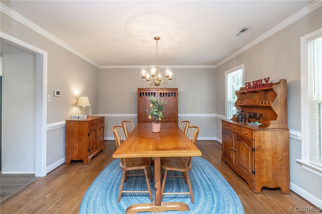 13821 Shadow Ridge Road Midlothian, VA 23112 - Photo 9 of 50 a dining room with furniture and wooden floor