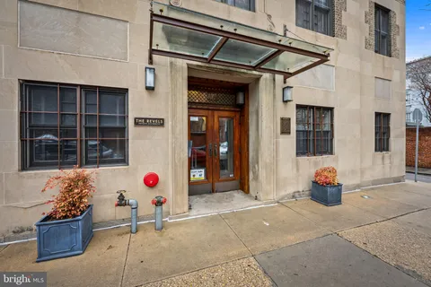 a front view of a building