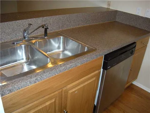 a close view of sink and tap