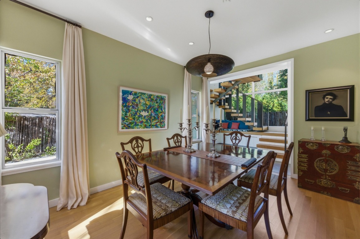 1712 West 10th Street Austin, TX 78703 - Photo 8 of 34 a view of a dining room with furniture window and outside view