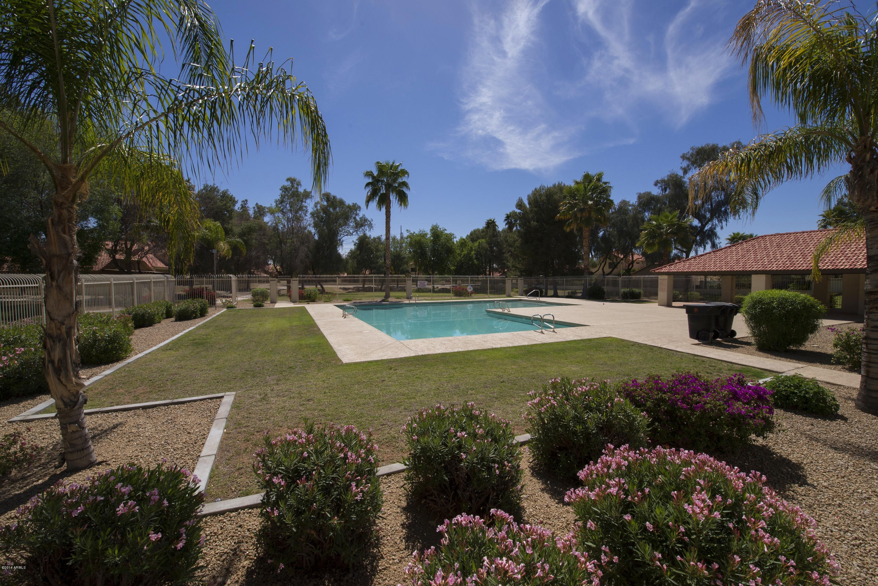 1268 East Mineral Road Gilbert, AZ 85234 - Photo 16 of 18 a view of a swimming pool with a garden