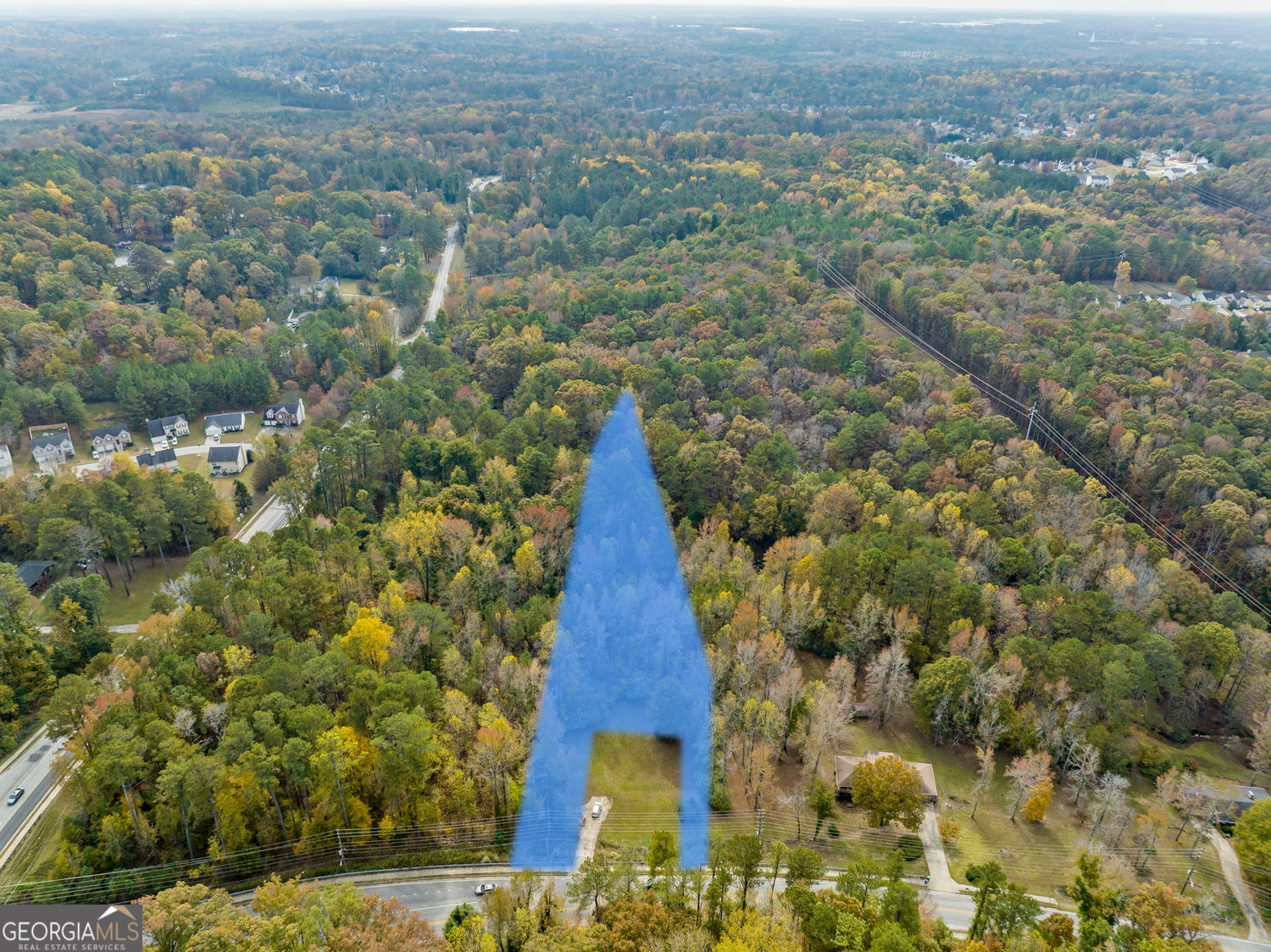 2773 River Road Ellenwood, GA 30294 - Photo 18 of 19 an aerial view of residential houses with outdoor space and trees