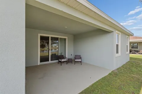 a view of an outdoor space with seating area