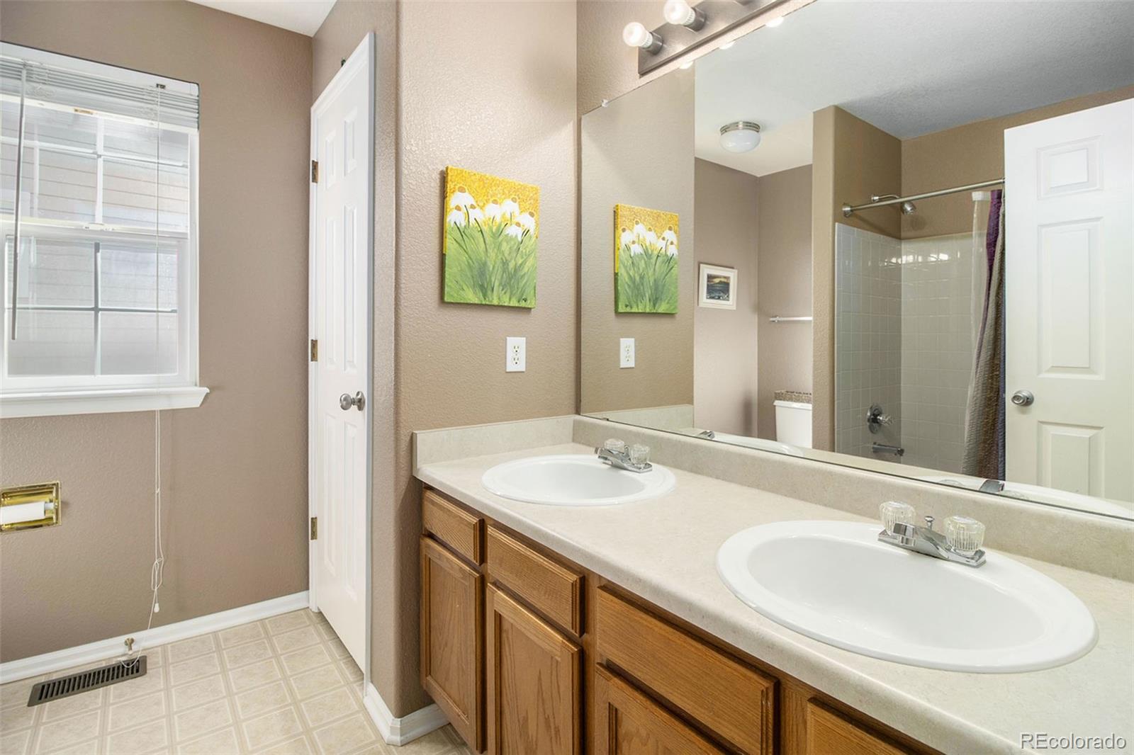 1082 Riddlewood Road Highlands Ranch, CO 80129 - Photo 19 of 28 a bathroom with a sink and a mirror