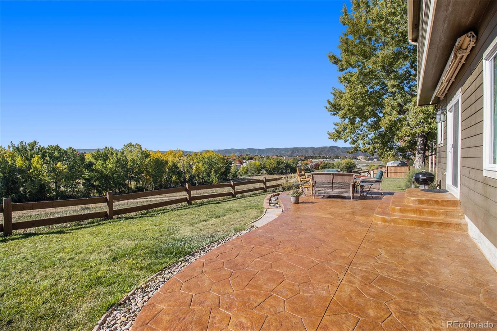 1082 Riddlewood Road Highlands Ranch, CO 80129 - Photo 3 of 28 a view of a swimming pool and lounge chairs