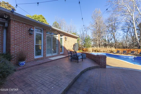 aerial view of a house with outdoor space