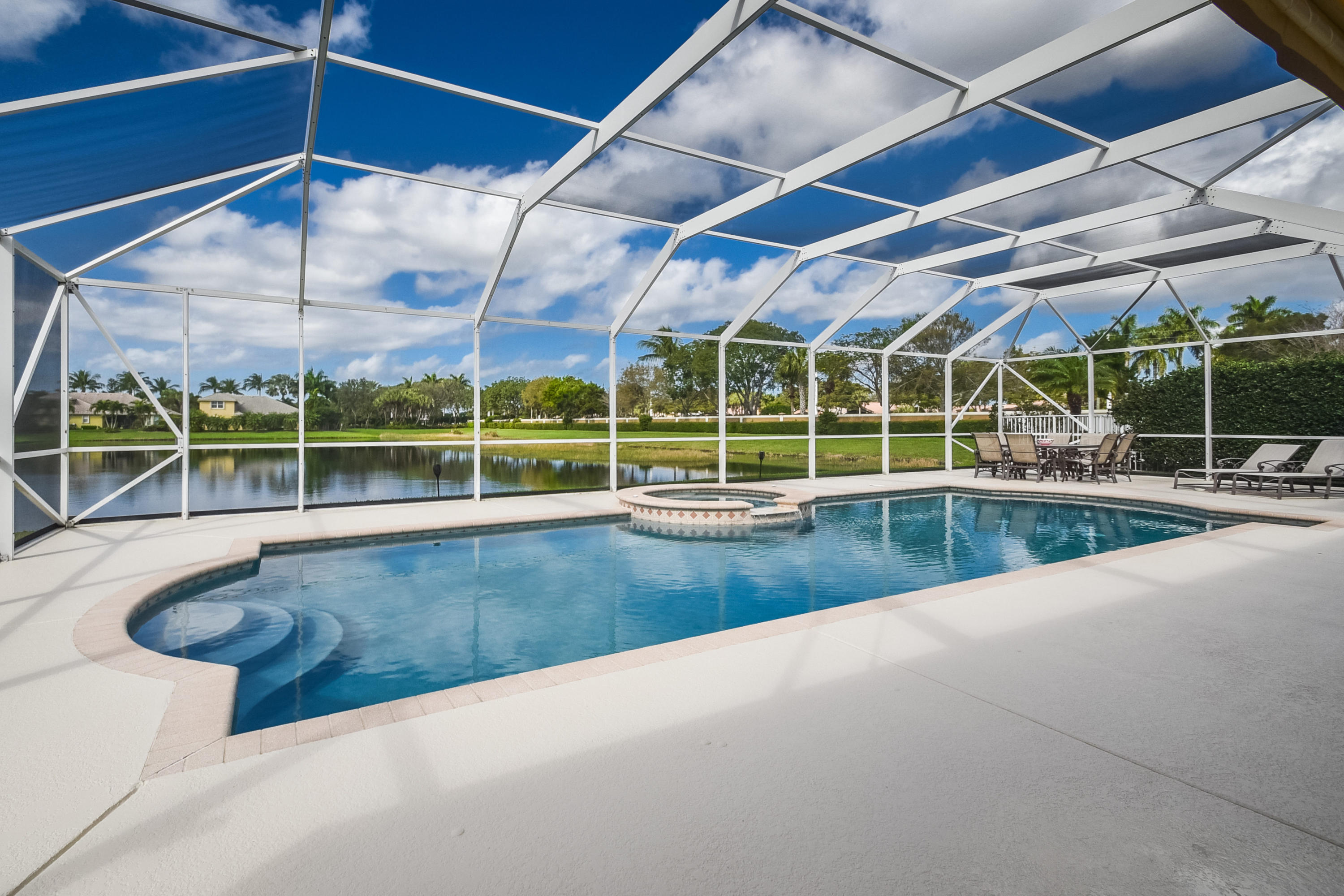 7209 Serrano Terrace Delray Beach, FL 33446 - Photo 17 of 46 Wow pool with Hi -domed screen