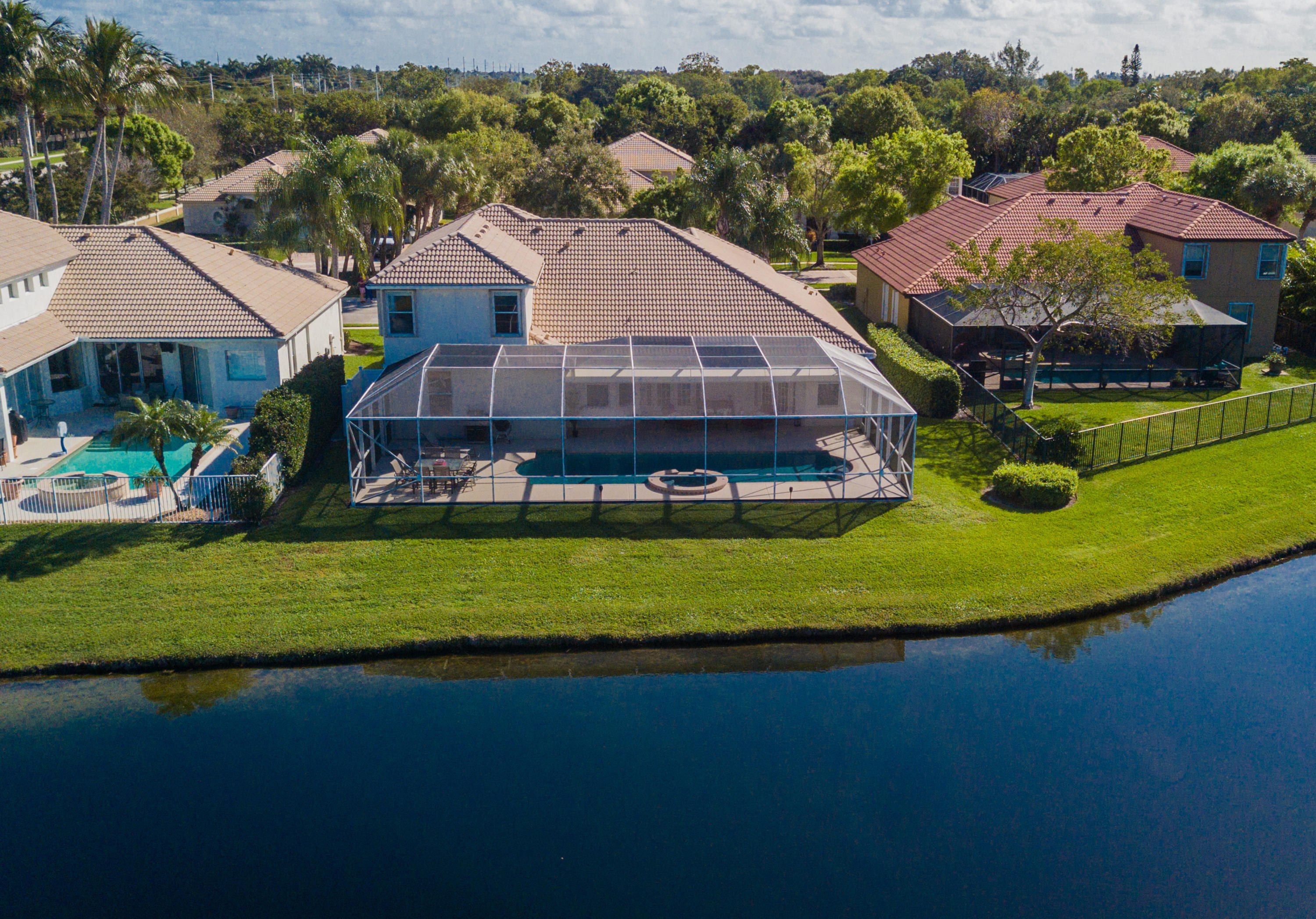 7209 Serrano Terrace Delray Beach, FL 33446 - Photo 10 of 46 back aerial view of home