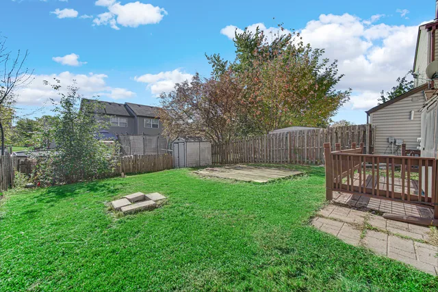 a view of a backyard with a garden