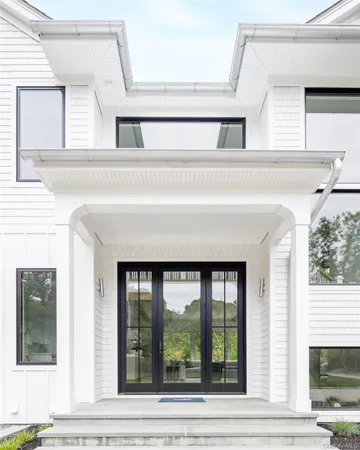 a front view of a house