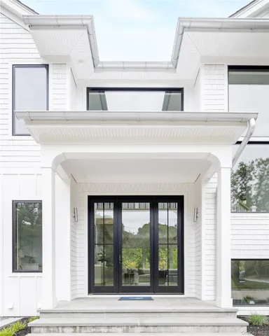 a front view of a house