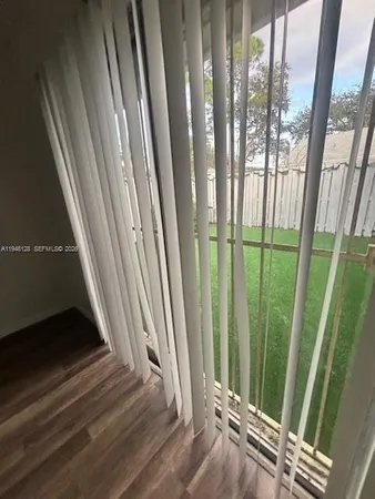 a view of backyard from deck