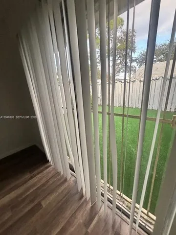 a view of backyard from deck