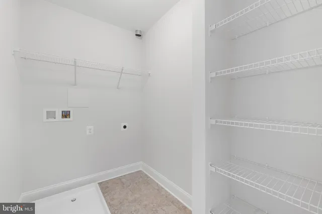 a view of a room with empty racks