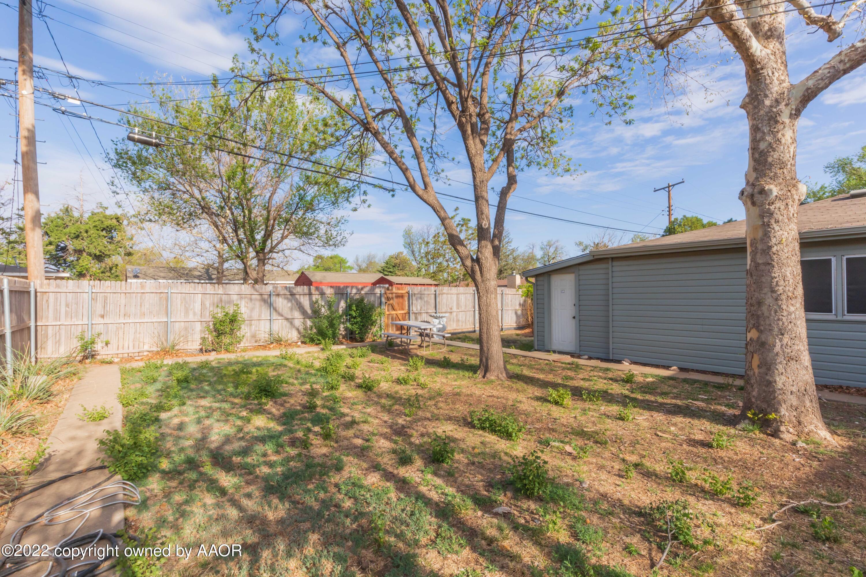 3500 Lynette Drive Amarillo, TX 79109 - Photo 40 of 40 BACKYARD VIEW 3