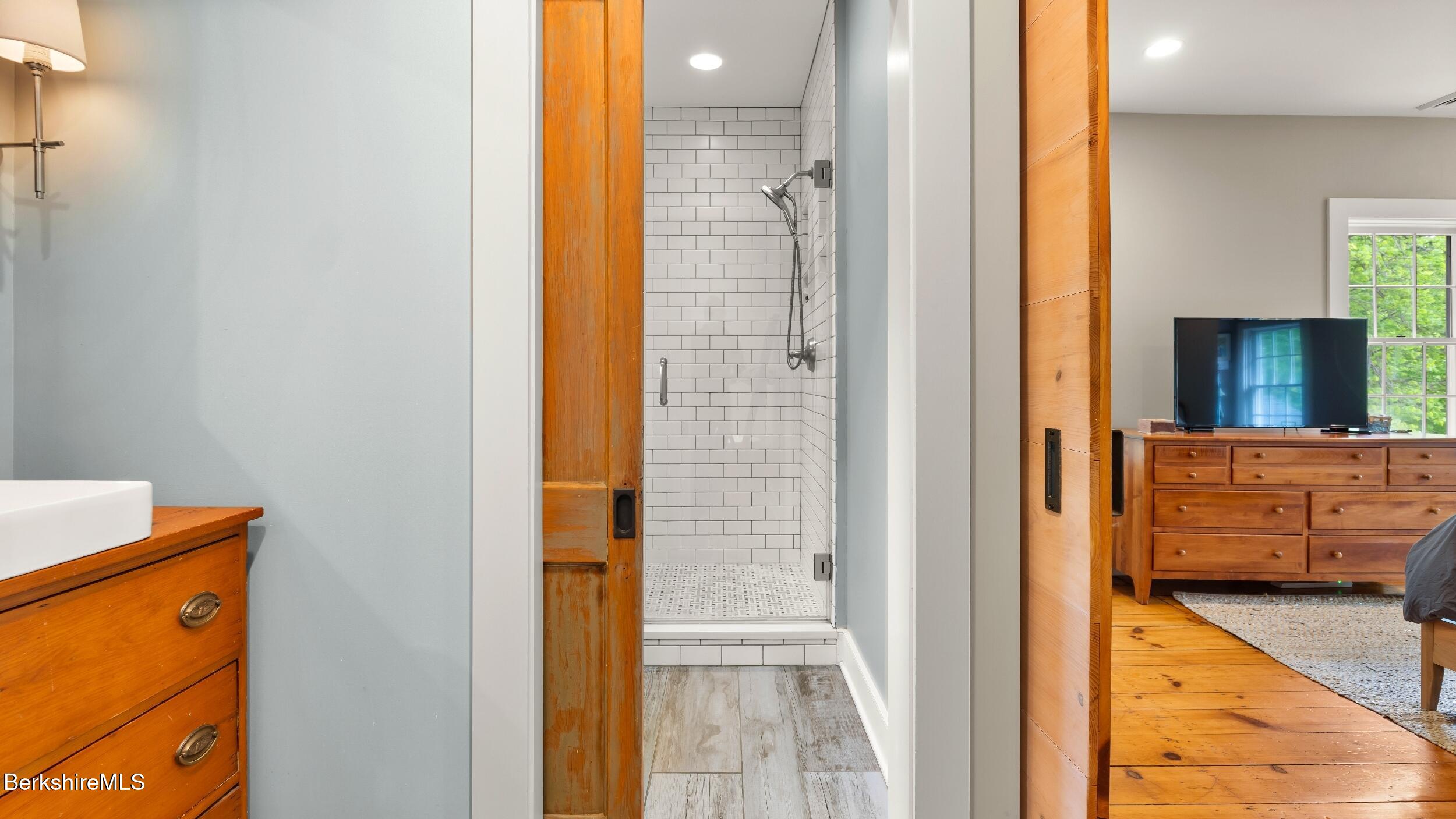 8 Yale Hill Road Stockbridge, MA 01262 - Photo 38 of 51 a en suite bathroom with a granite countertop sink