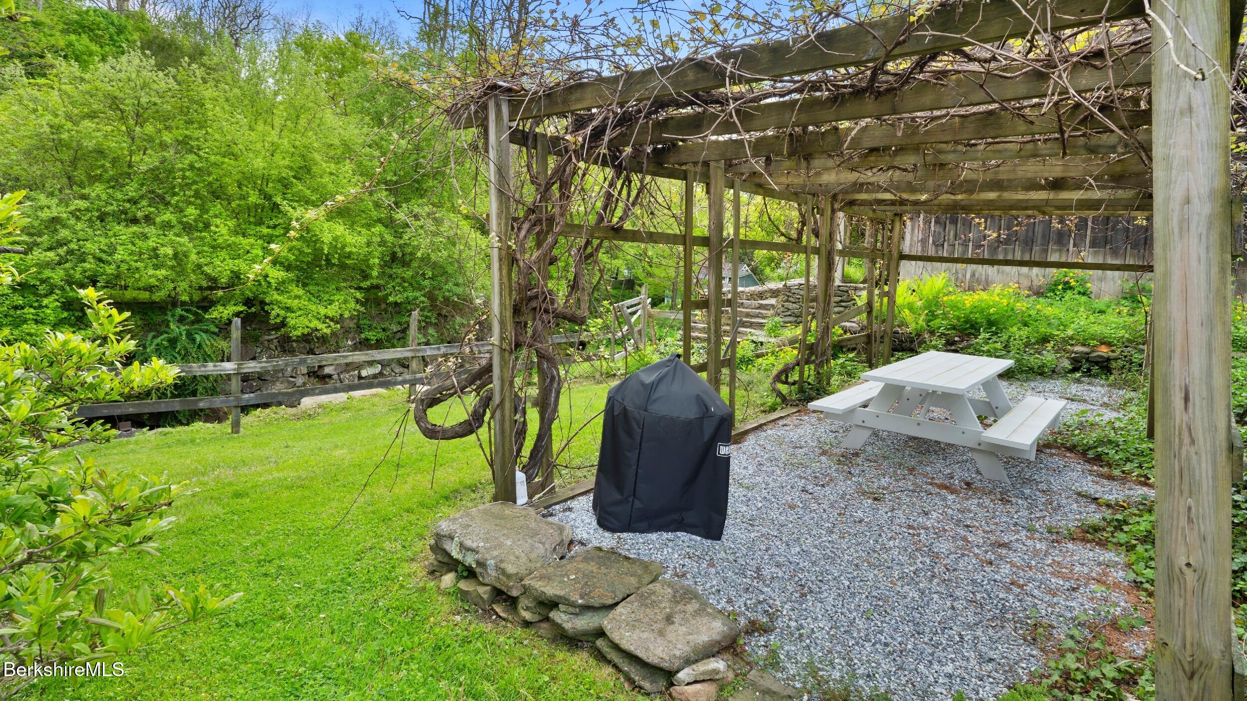 8 Yale Hill Road Stockbridge, MA 01262 - Photo 50 of 51 a view of a garden with a fountain