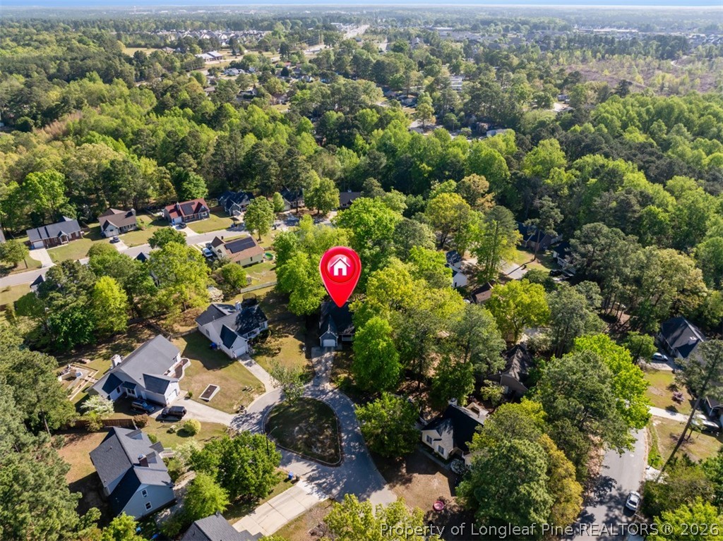 1205 Crossbend Court Fayetteville, NC 28314 - Photo 34 of 37 an aerial view of a house with a yard